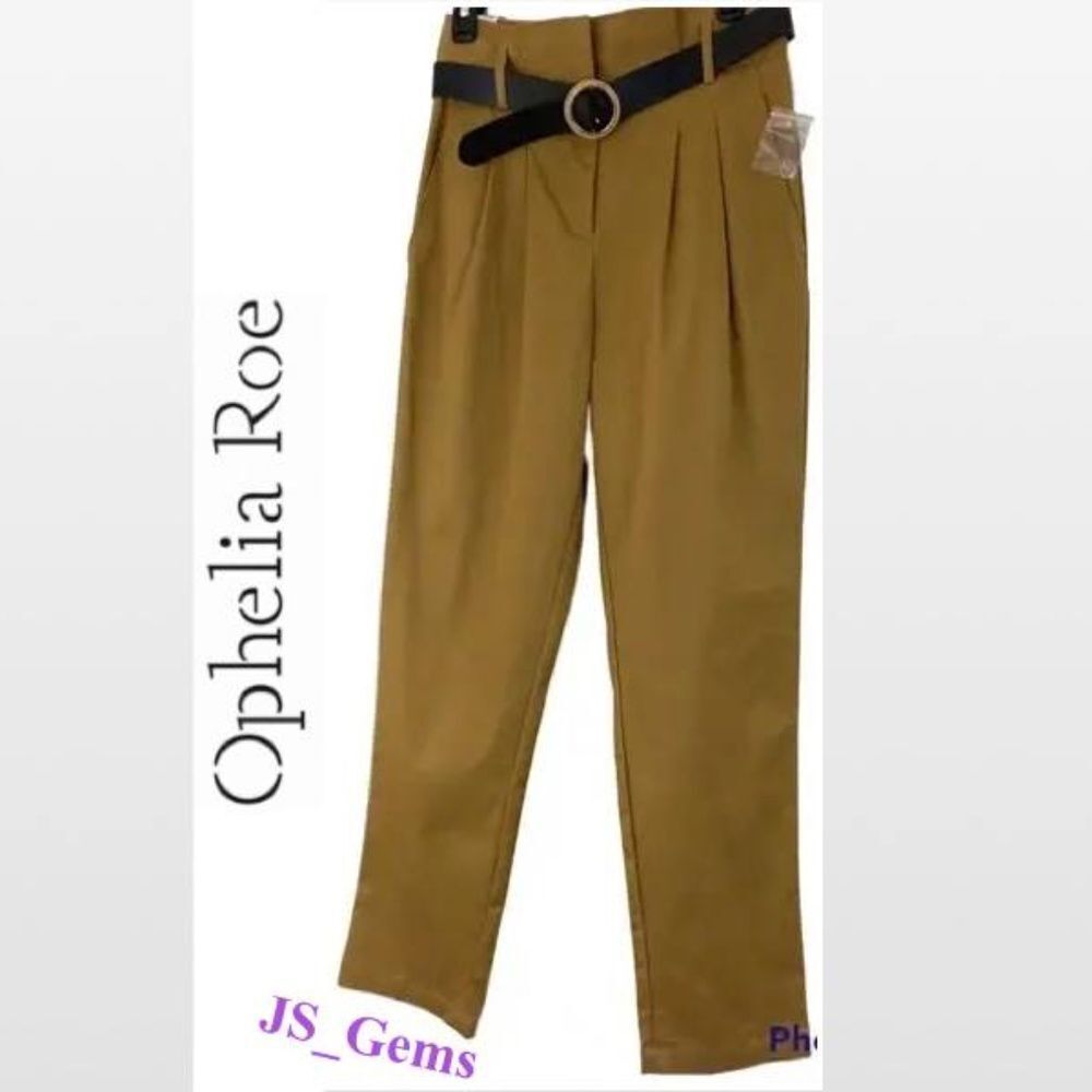 New Earth Tone Mid-rise Tapered Leg Ankle Plus Pants